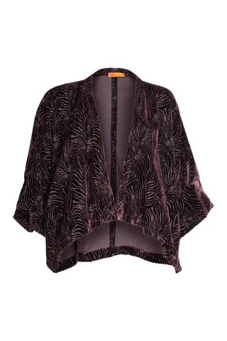 High Collar Classic Jacket - Navy Snake Texture 9751