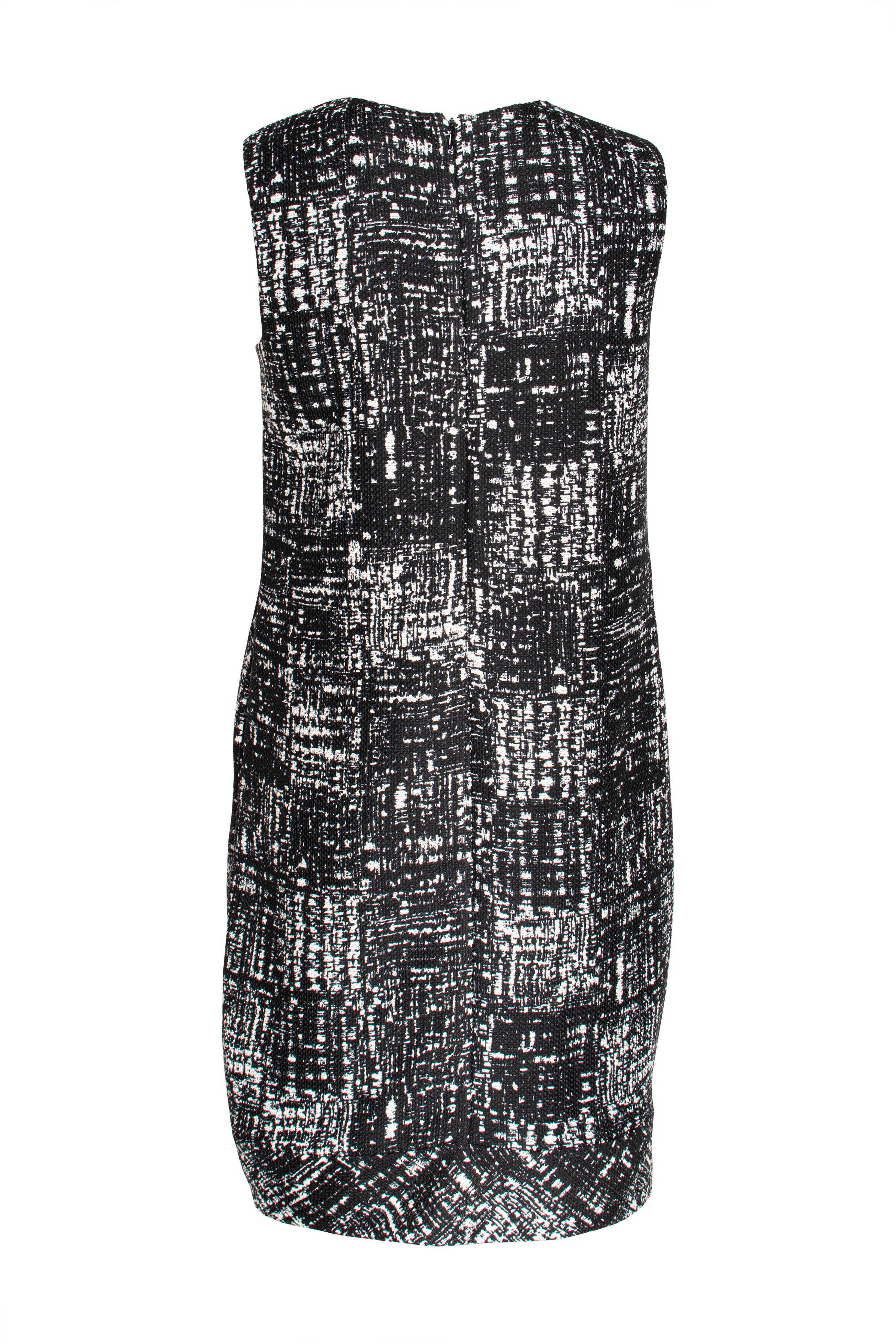 Narrow Panel Hem Dress - Black/White 3334