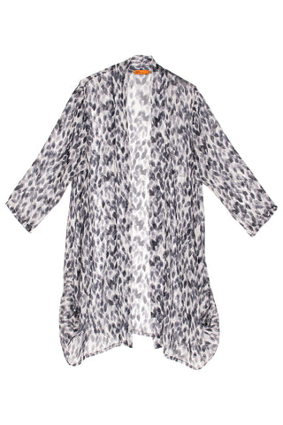 High Collar Classic Jacket - Navy Snake Texture 9751