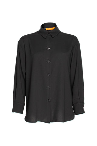 4 Button Uneven Hem Shirt - Natural 7833