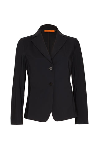 High Collar 3/4 Jacket - Black Quilt 8622