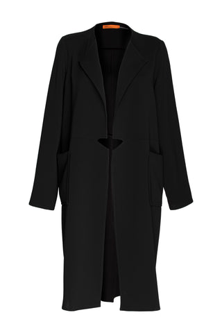 High Revere Collar Jacket - Black Jersey 8634