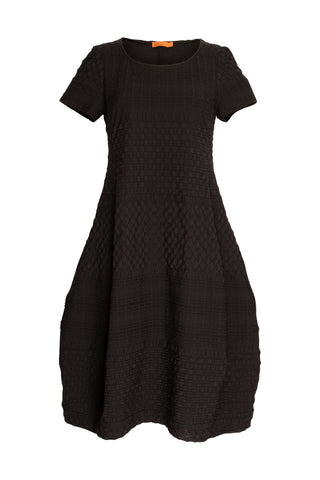 Charcoal Print Jersey Multipanel Dress 4663