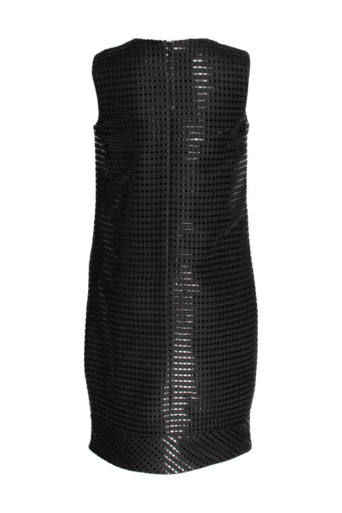 Narrow Panel Hem Dress - Black Lurex 8653