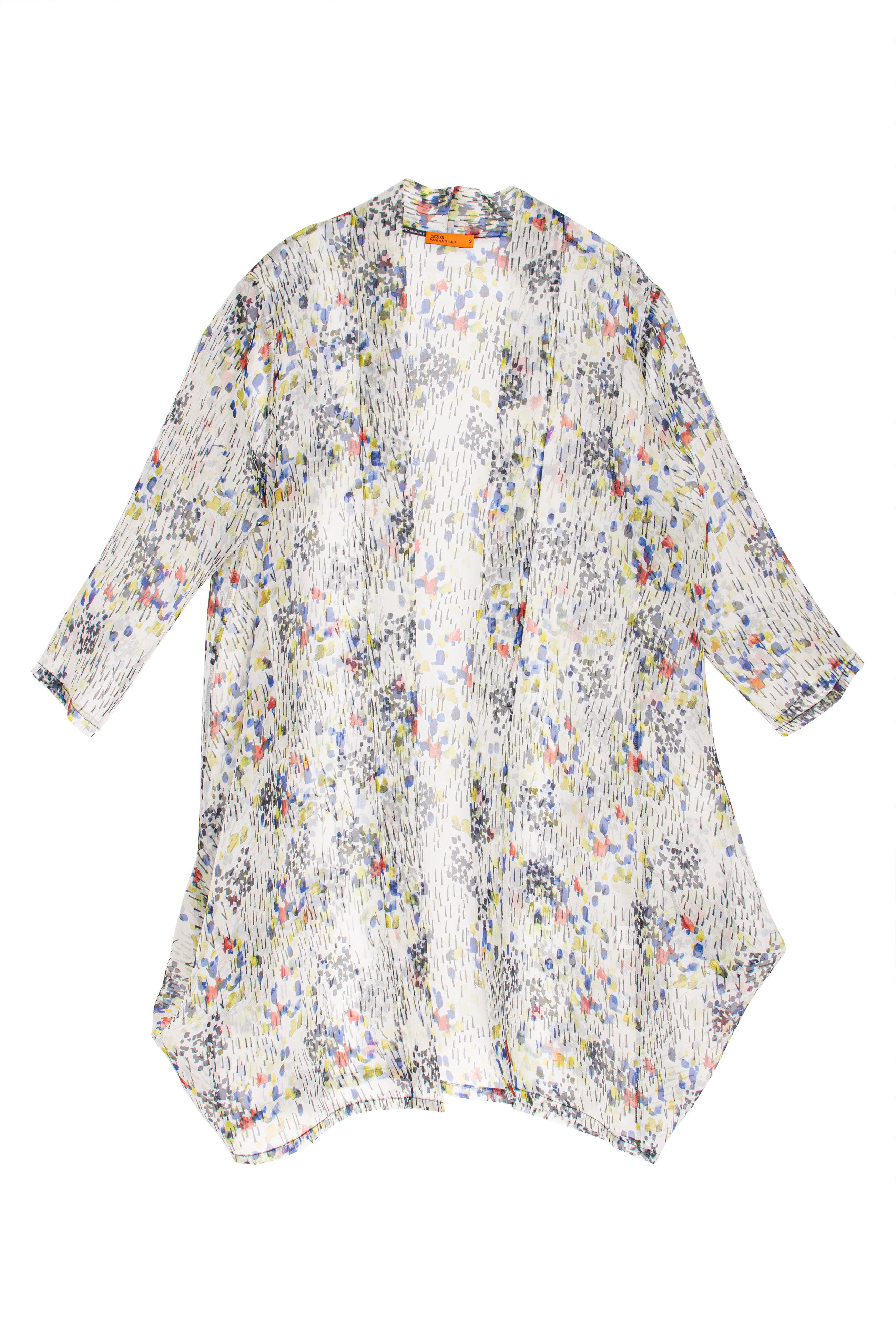 Confetti Side Drape Long Duster 3391