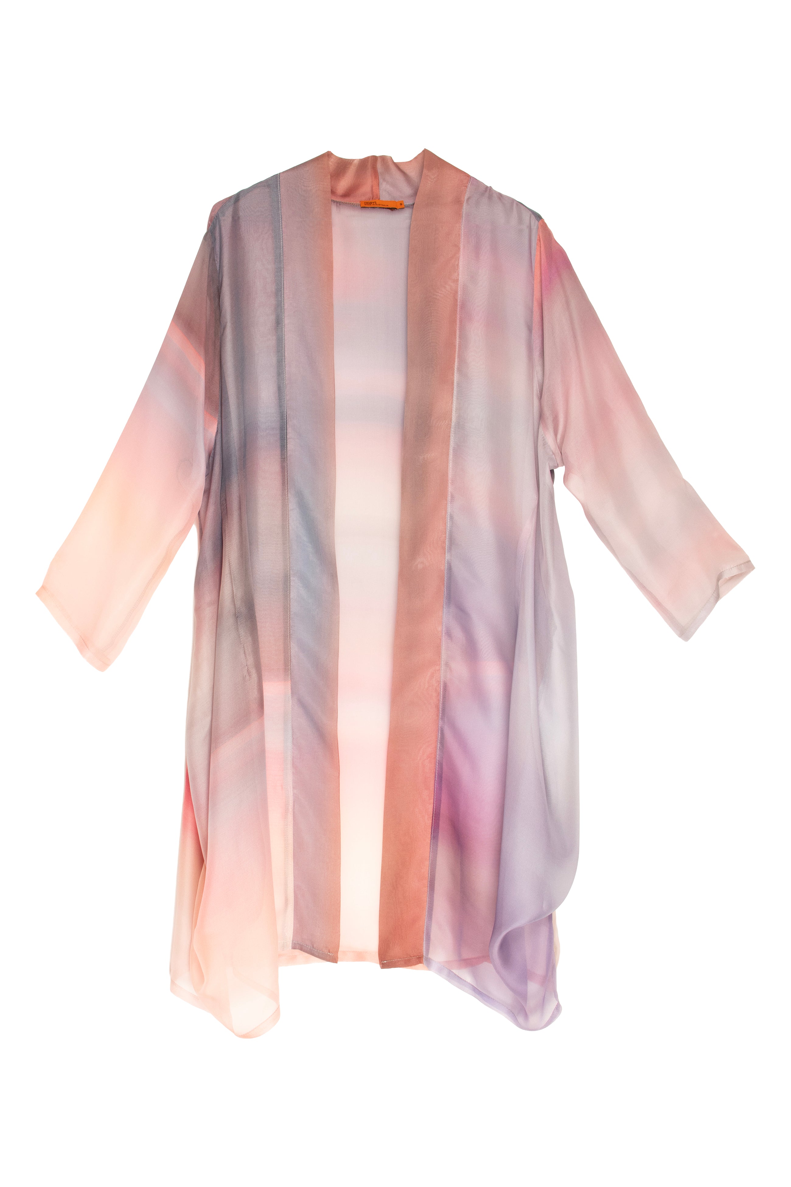 Blush Side Drape Long Duster 3390