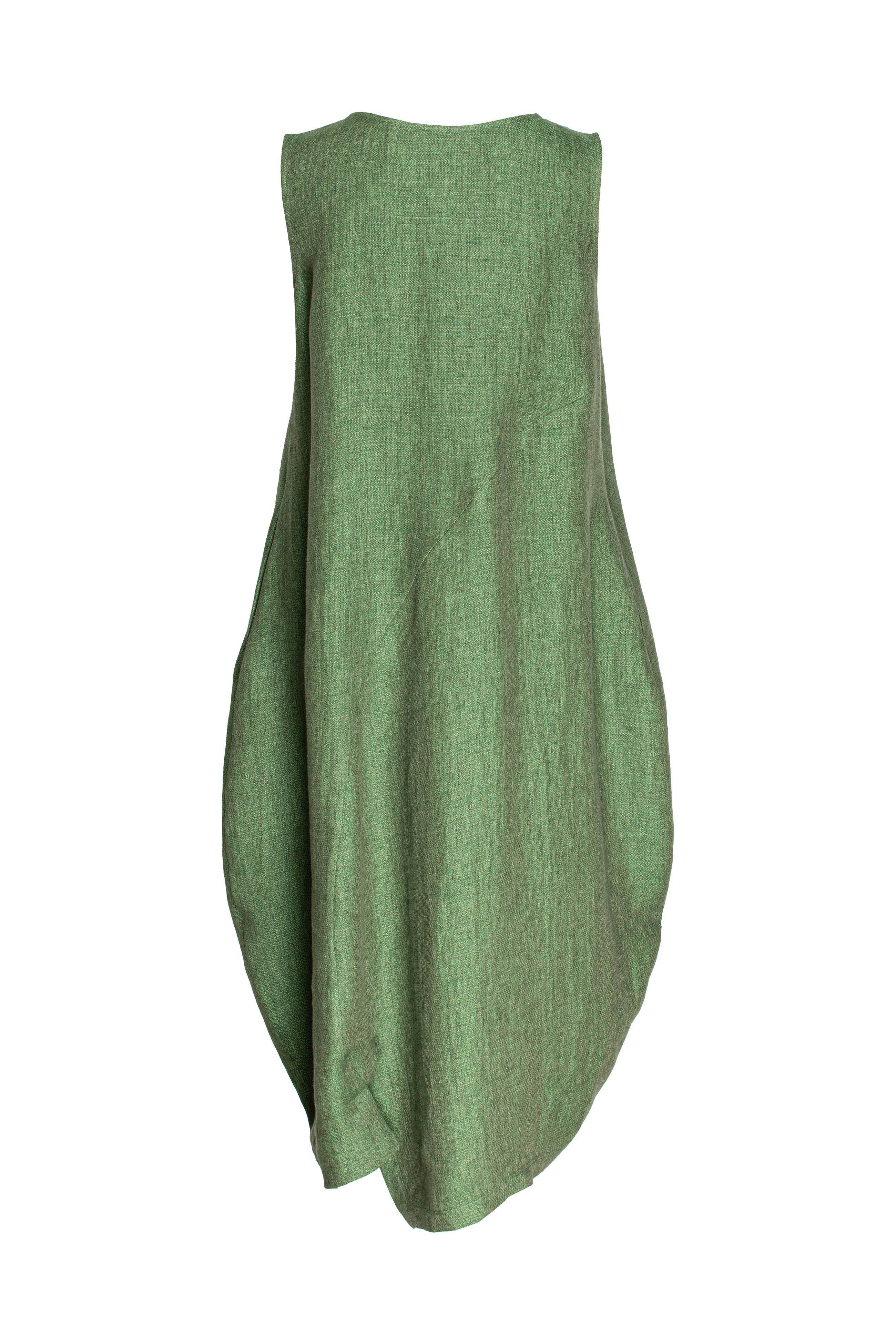 Asymmetric Panel Singlet Dress - Grass Linen 3354