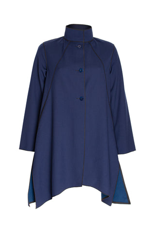 4 Button Uneven Hem Shirt - Natural 7833