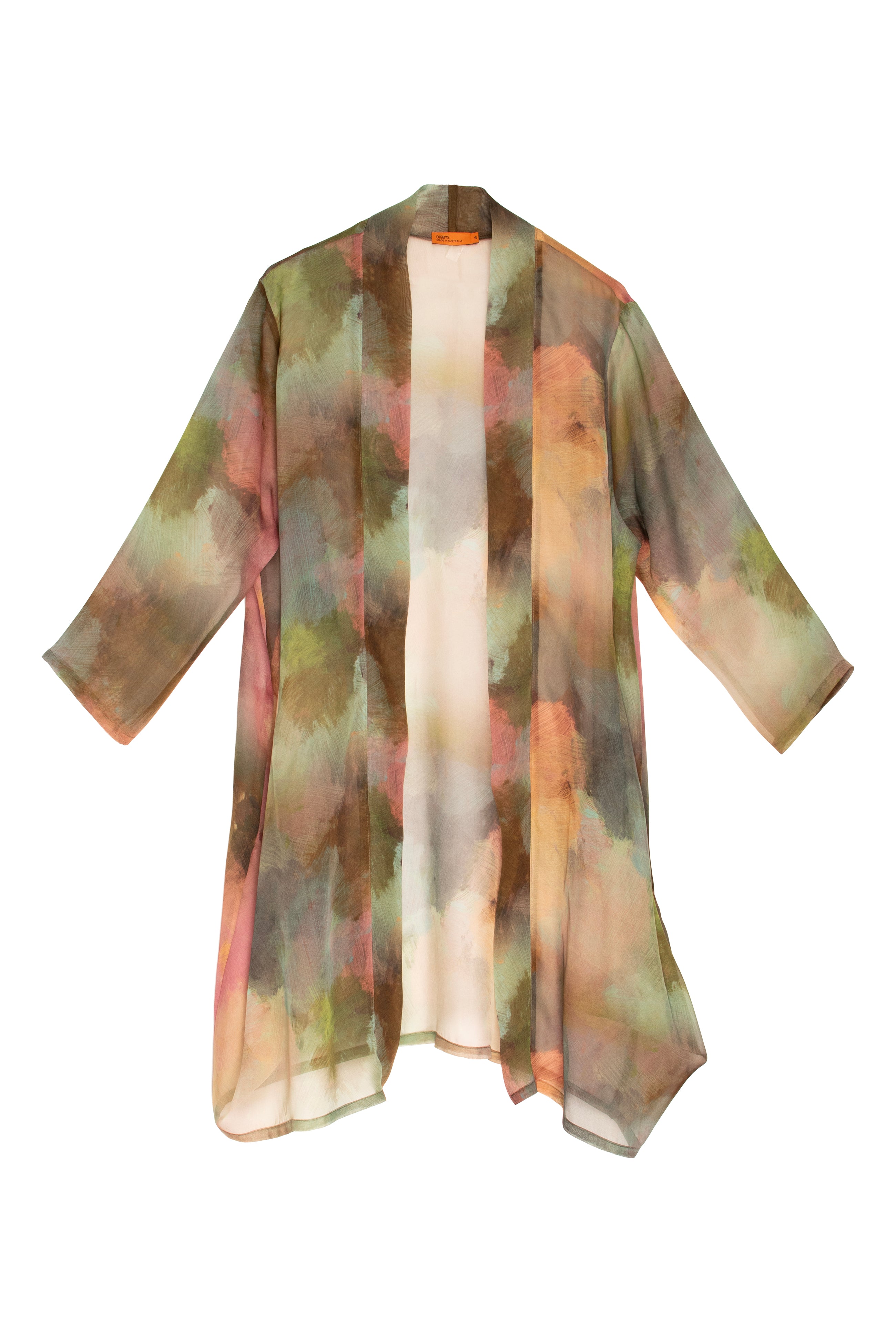 Olives Side Drape Long Duster 3385