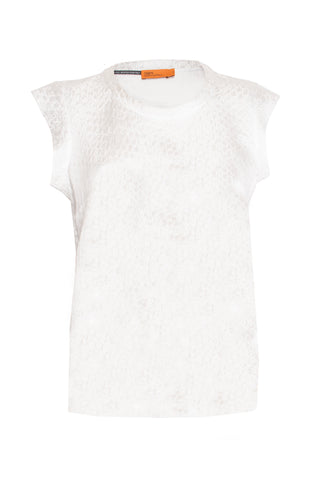 4 Button Uneven Hem Shirt - Natural 7833