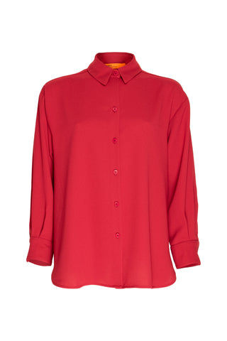 4 Button Uneven Hem Shirt - Natural 7833