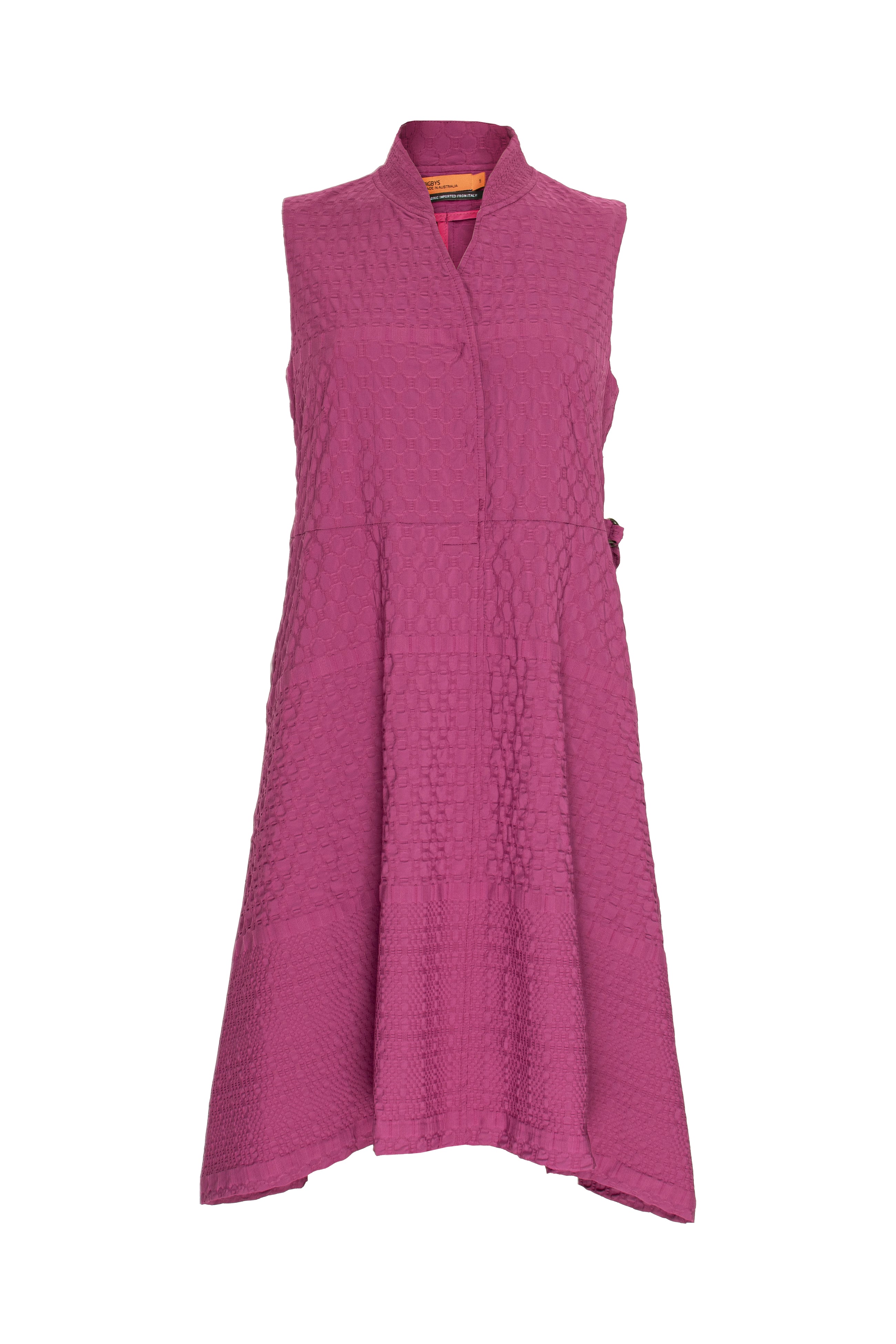 Back Drawstring Tunic - Raspberry Jacquard 7814