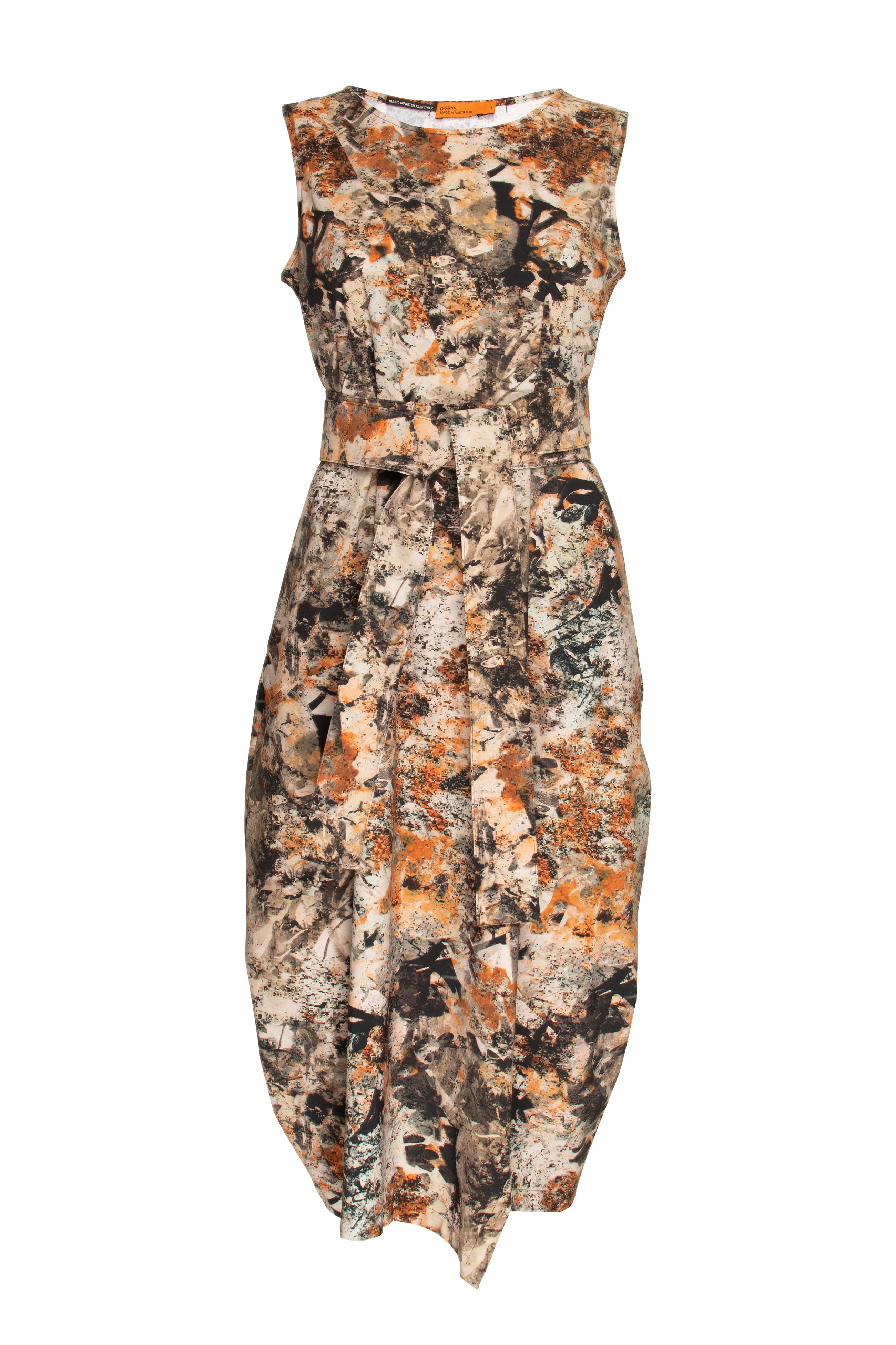 Asymmetric Panel Singlet Dress - Scatter Print Jersey 6072