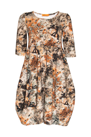 Pleated Hem Dress - Copper 6012