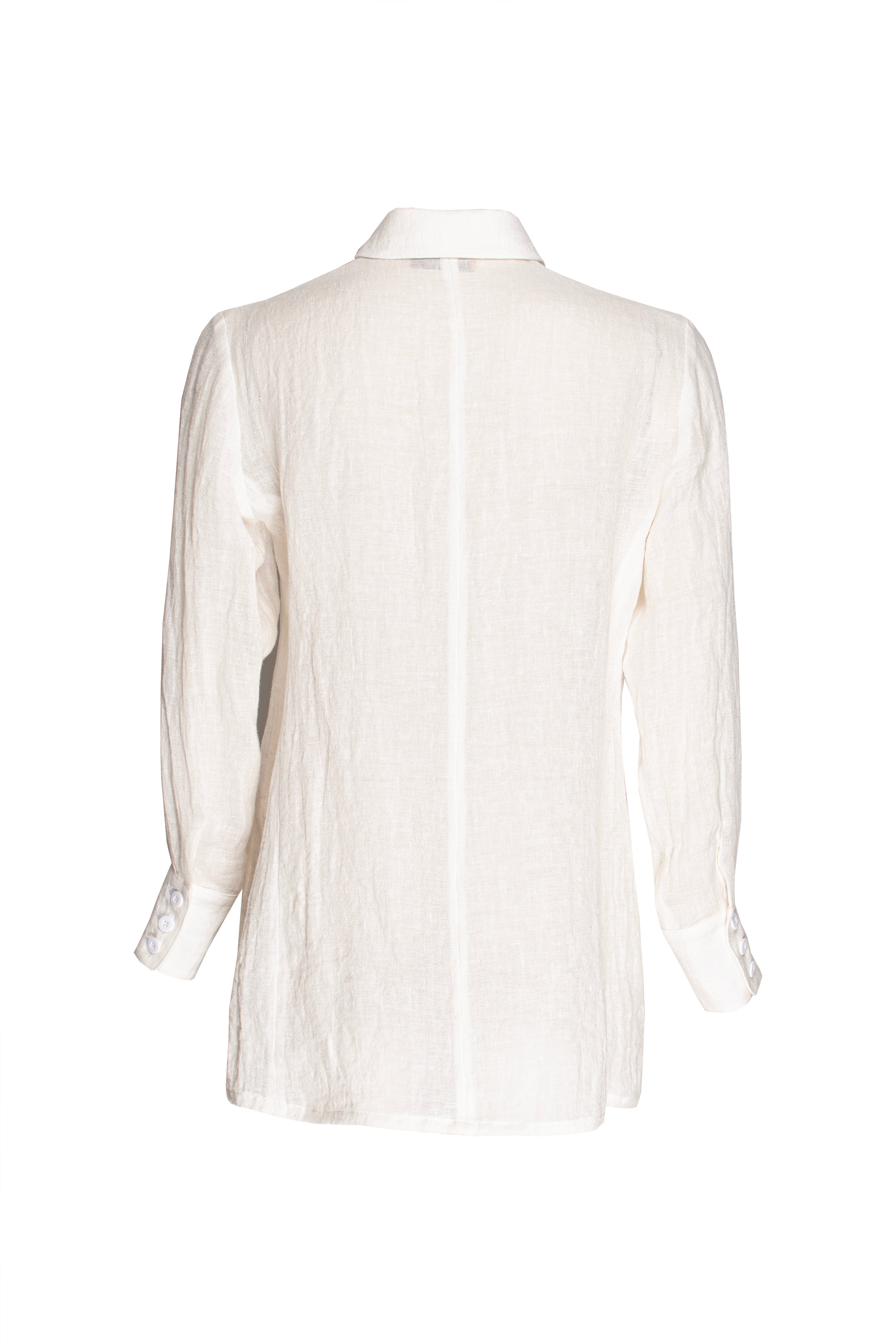 4 Button Shirt - Natural Linen 3340