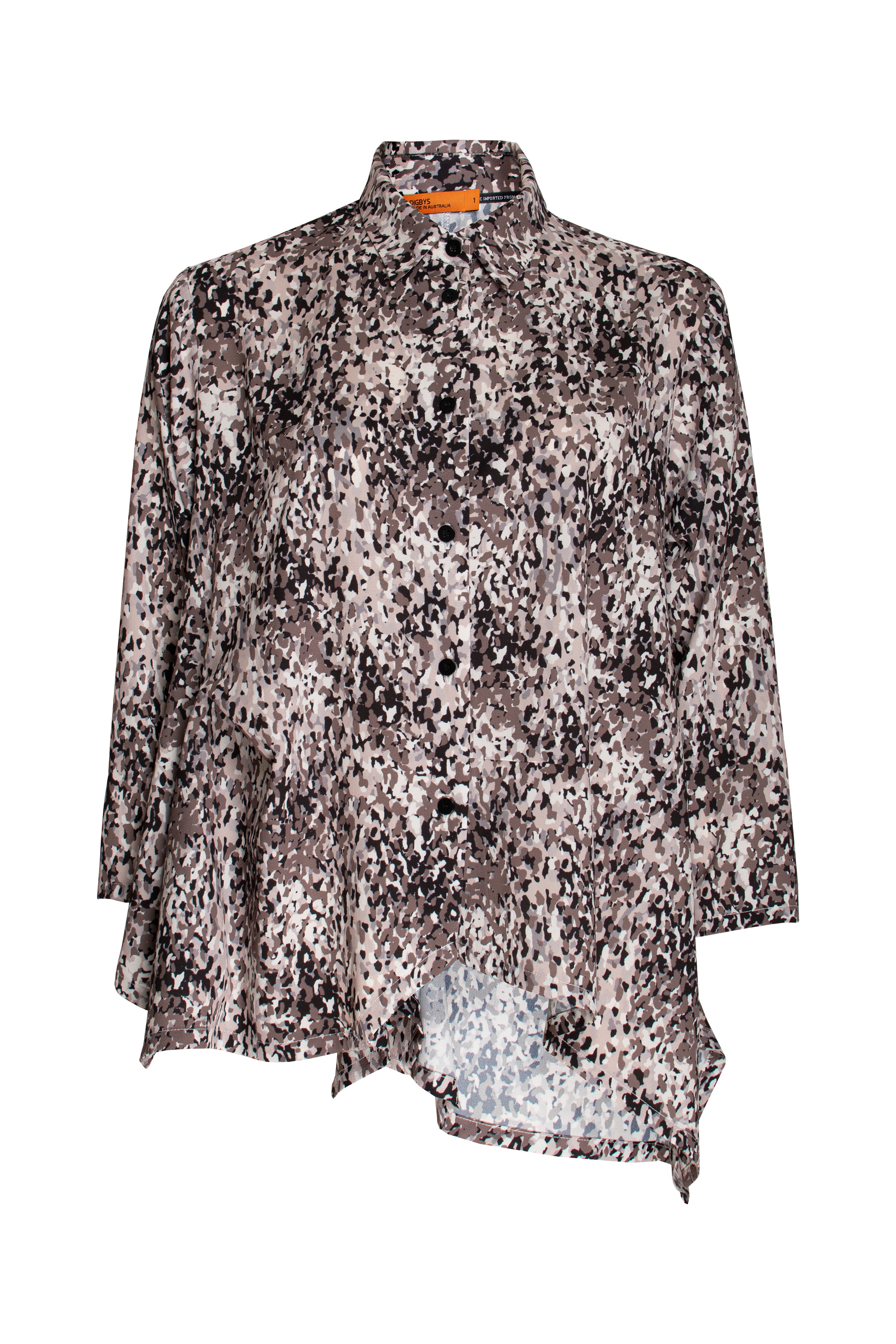Asymmetric Angle Shirt - Granite Print 5049