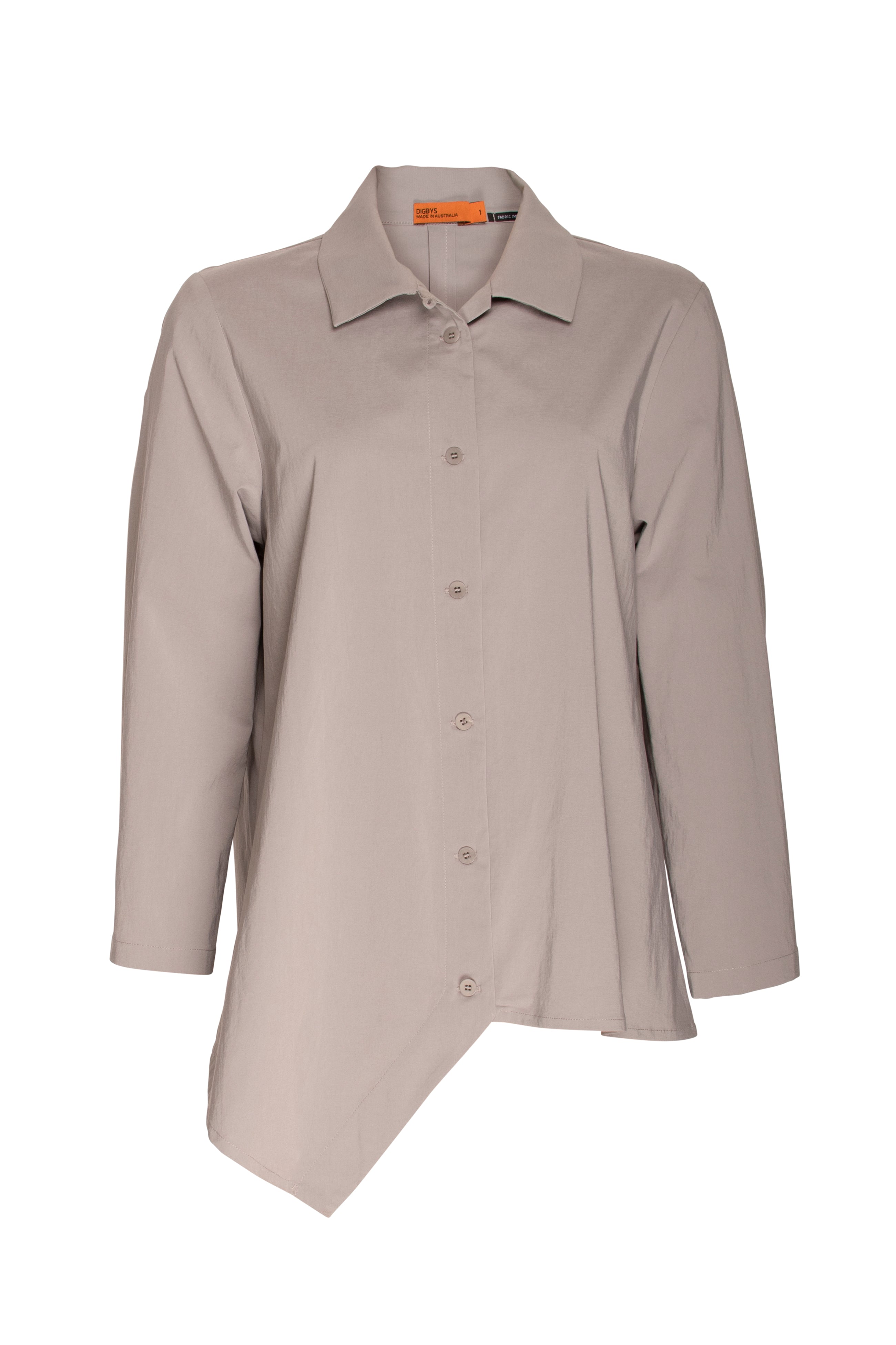 Angle Hem Shirt - Silver 5023