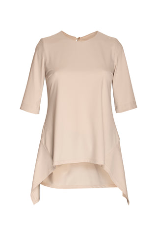 Drape Neck Long Sleeve Top - Black Mesh 4238