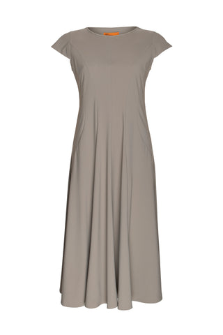 Cap Sleeve Swing Dress - Chocolate/Vanilla Print Jersey 4230