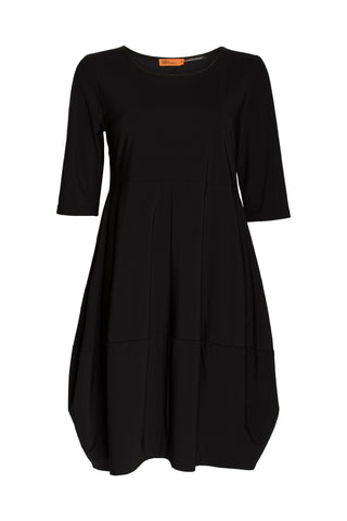Multi Seam Cap Sleeve Dress - Black 8631
