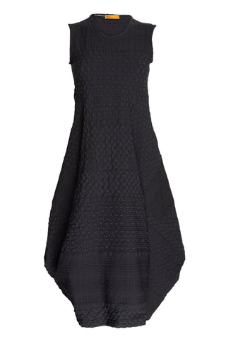 Short Sleeve Panel Hem Dress - Indigo Jersey 8642
