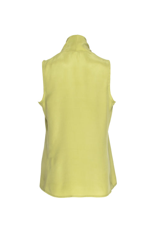 Shawl Collar Tank Top - Avocado Silk 3437