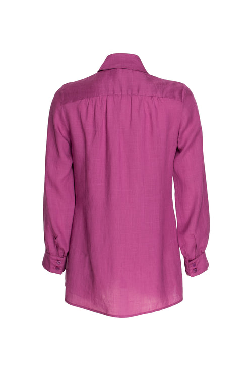 Gathered Yoke Shirt - Cerise 3365