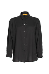 Drop Shoulder Long Sleeve Shirt - Black 4642