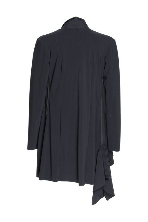 Side Drape Duster Jacket - Black Jersey 3310