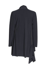 Side Drape Duster Jacket - Black Jersey 3310