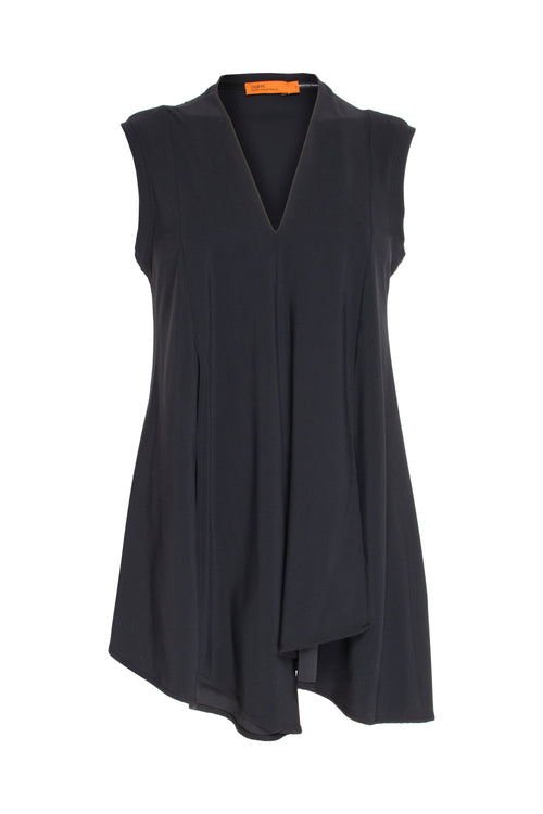 Folded Front Singlet - Black Jersey 3312