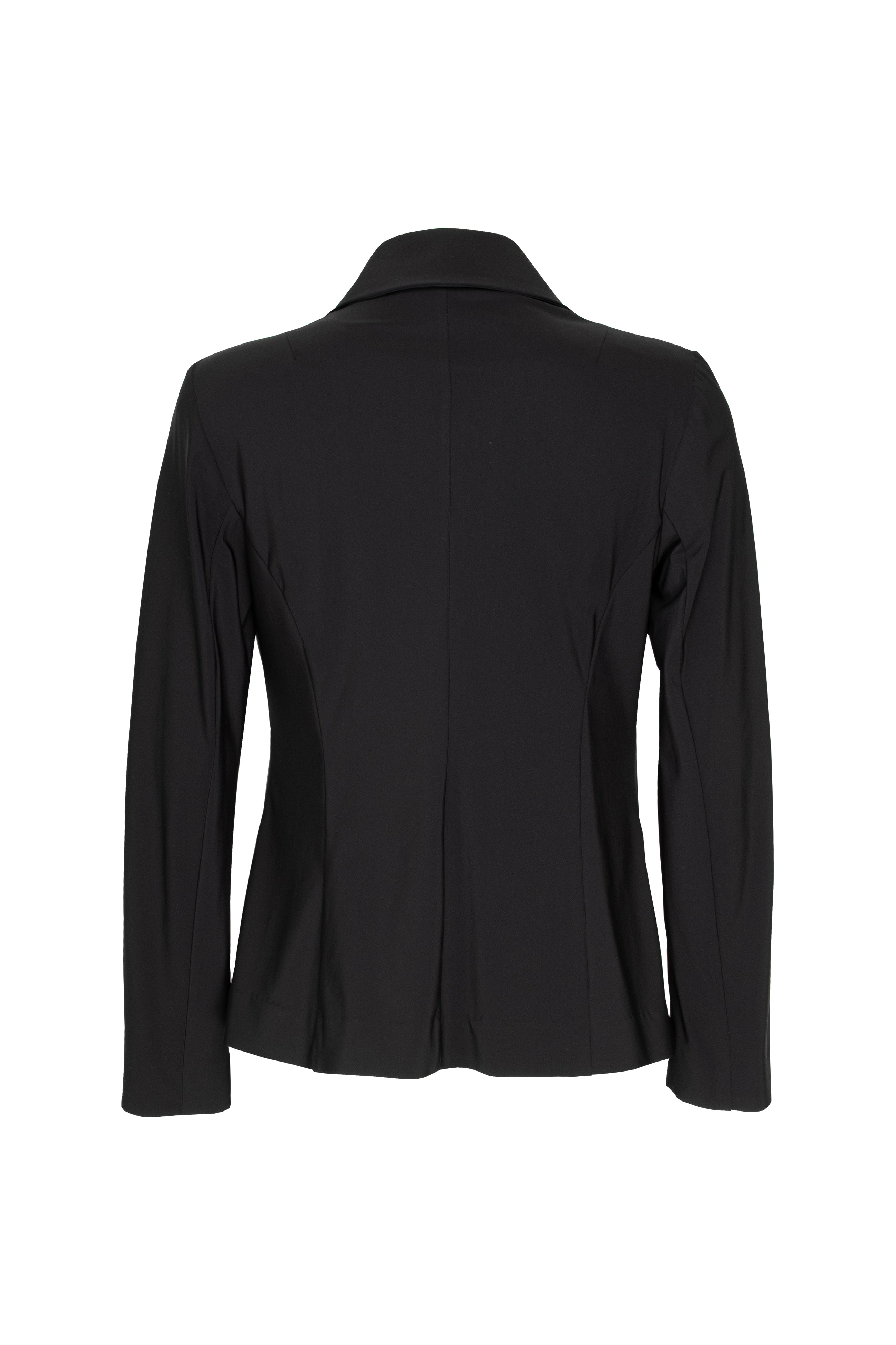 High Revere Collar Jacket - Black Jersey 6052