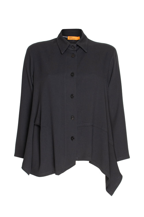 Asymmetric Angle Shirt - Black 5939