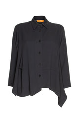 Asymmetric Angle Shirt - Black 5939