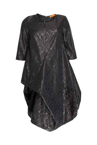 Cuff Sleeve Duster - Graphite/Rust Print Velvet 5944