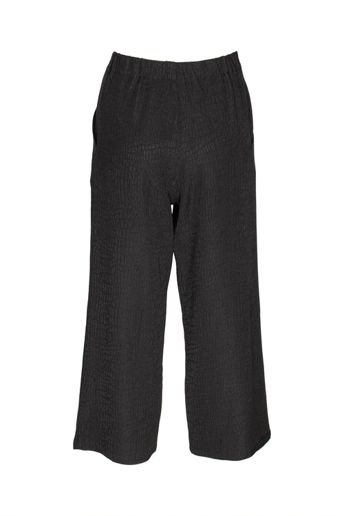 Elastic Waist 3/4 Pant - Black Texture 3455
