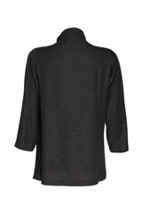 Drop Hem Shirt - Black Texture 3451