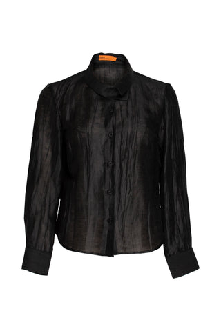 Short Sleeve Side Angle Top - Black Jersey 5033