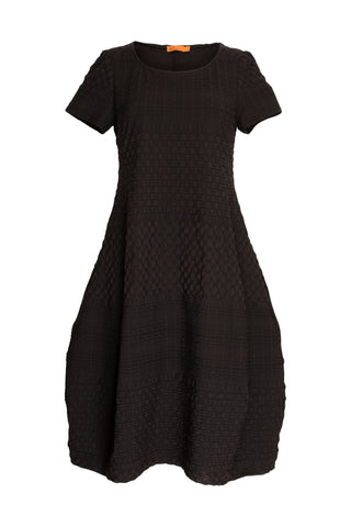 Cap Sleeve Dress - Indigo Jacquard 7807