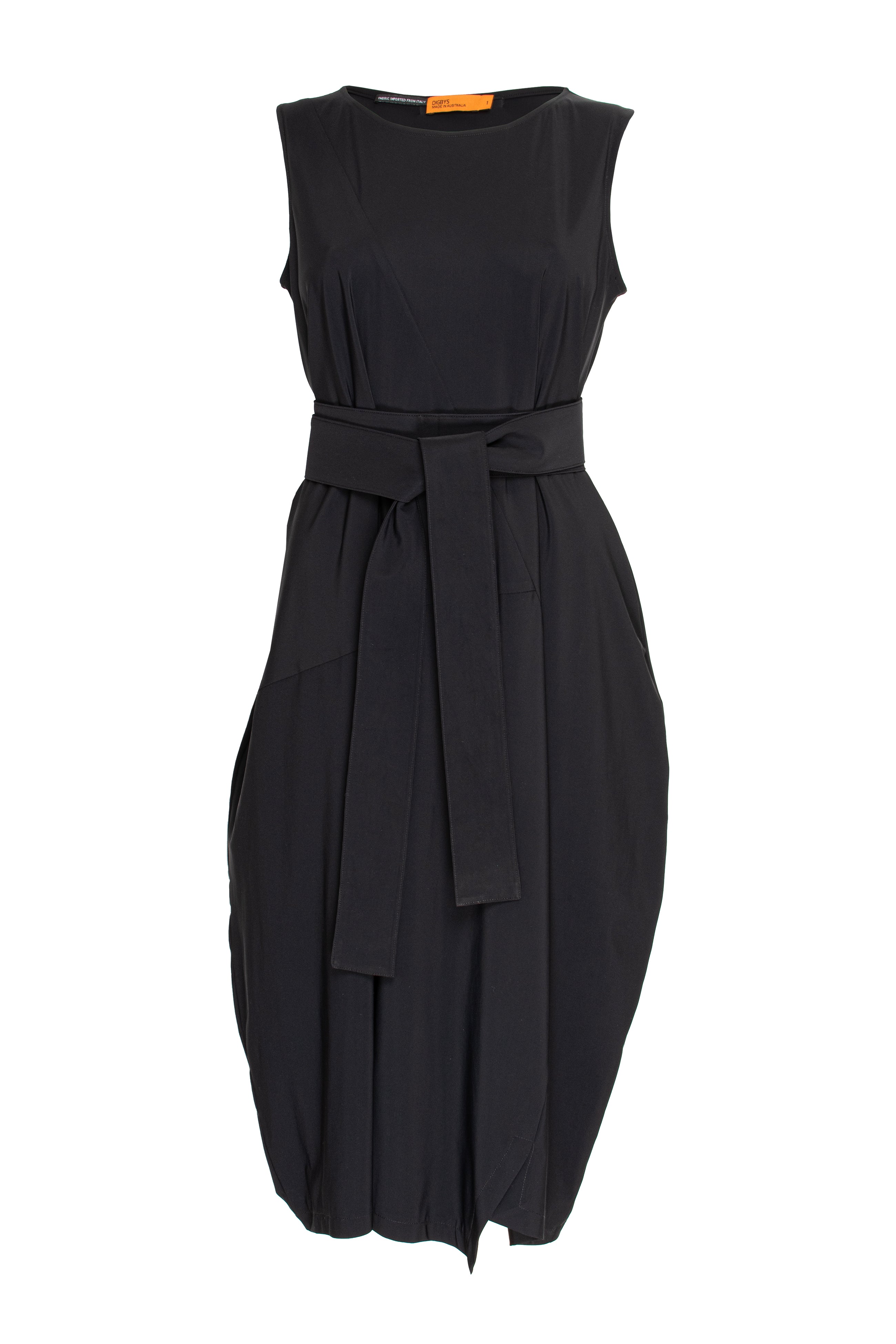 Asymmetric Panel Singlet Dress - Black Jersey 6068