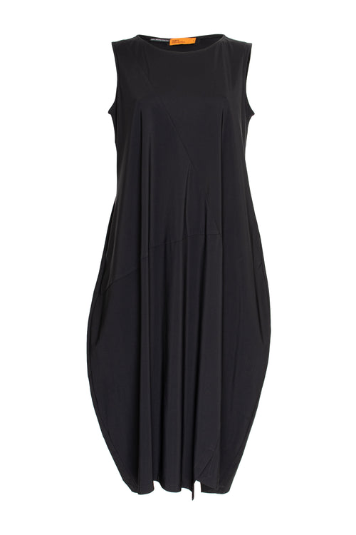 Asymmetric Panel Singlet Dress - Black Jersey 6068