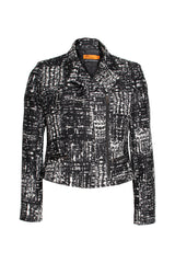Short Zip Jacket - Black/White 3314