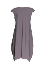 Draped Cap Sleeve Dress - Smoke Jersey 3324