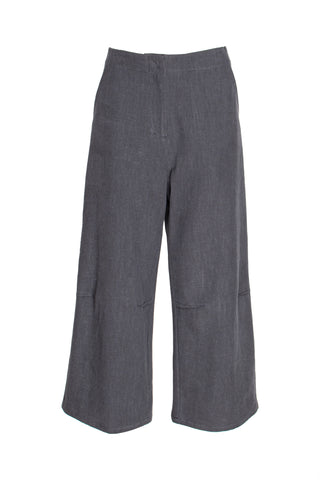 Black Elastic Waist Pleated Pant 4253