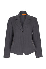 Laced Back Jacket - Graphite Linen 3377