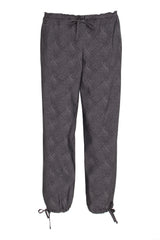 Ankle Tie Pant - Charcoal Check Jersey 3374