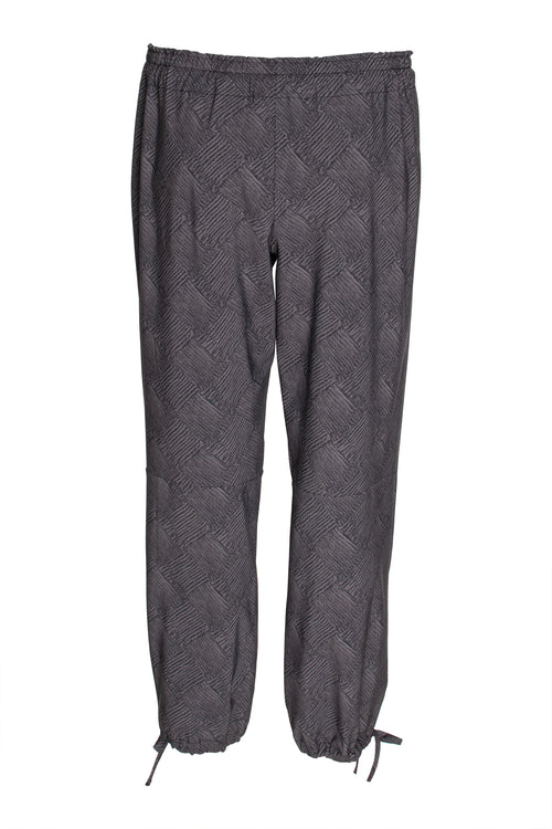 Ankle Tie Pant - Charcoal Check Jersey 3374
