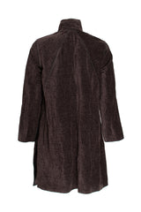 Uneven Hem Coat - Chocolate 5943