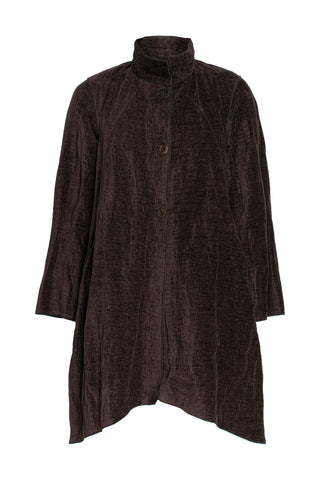 Open Collar Shirt - Charcoal Check Jersey 3407