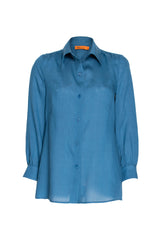 Gathered Yoke Shirt - Cobalt 3362